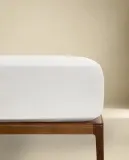 Простыня на резинке Zara Home сатин, хлопок 100%, однотонный, 0056/095 — фото 3