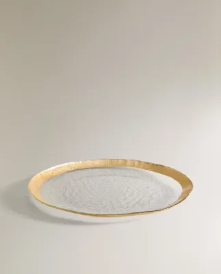 Zara Home набор столовой посуды из стекла, цвет золотой, 33 см
