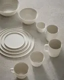Zara Home набор столовой посуды из фарфора, цвет бежевый, 14 см — фото 2