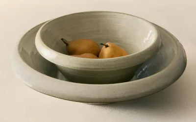 Zara Home блюдо сервировочное из фаянса, цвет кремовый, 27.5 см