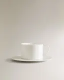 Zara Home чайная пара из костяного фарфора, цвет белый, 17 см — фото 7