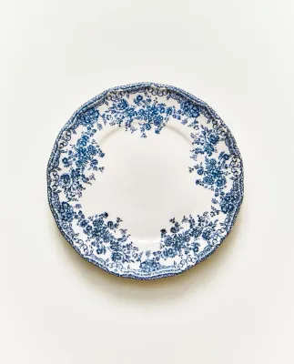 Zara Home тарелка пирожковая из фаянса, цвет синий, 16 см