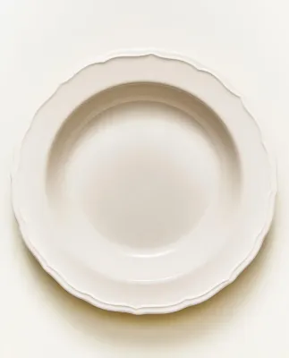 Zara Home тарелка глубокая из фаянса, цвет бежевый, 23 см