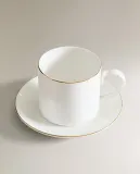 Zara Home чайная пара из костяного фарфора, цвет золотой, 12.9 см — фото 8