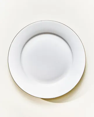 Zara Home тарелка десертная из костяного фарфора, цвет золотой, 20 см