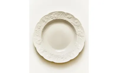 Zara Home тарелка глубокая из фарфора, цвет кремовый, 22.5 см