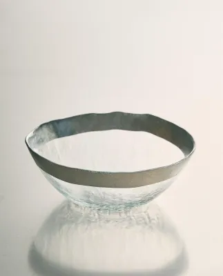 Zara Home миска из стекла, цвет серебристый, 14 см