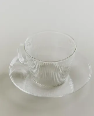 Zara Home чайная пара из боросиликатного стекла, цвет прозрачный, 15.5 см