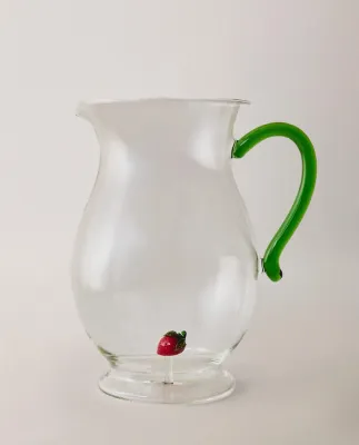 Zara Home кувшин из боросиликатного стекла, цвет зелёный, 22.5 см