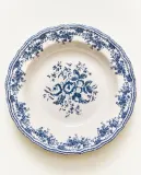 Zara Home тарелка глубокая из фаянса, цвет синий, 23 см · 2460/201 — фото 1