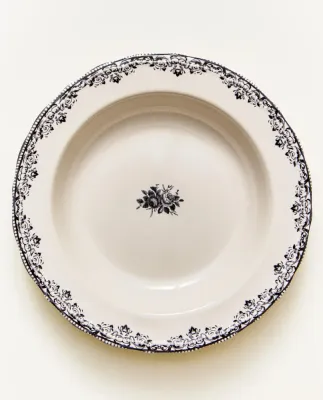 Zara Home тарелка глубокая из фаянса, цвет синий, 23 см · 8267/201