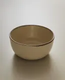 Zara Home миска из каменной керамики, цвет бежевый, 14.5 см — фото 1