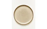 Zara Home тарелка десертная из каменной керамики, цвет бежевый, 22.2 см — фото 1