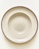 Zara Home тарелка из каменной керамики, цвет бежевый, 25.5 см — фото 1