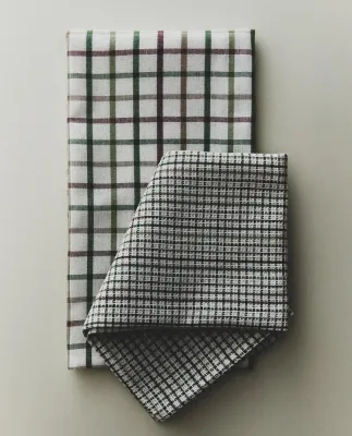 Zara Home кухонное полотенце из хлопка, узор в полоску, 70 50 см (комплект 2 шт.) · 7292/026