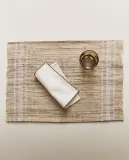 Zara Home сервировочная салфетка из рами, узор в полоску, 50 35 см — фото 1