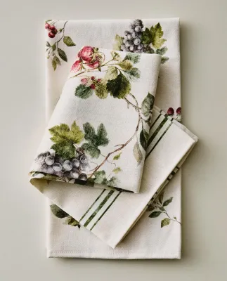 Zara Home кухонное полотенце из хлопка, цветочный мотив, 60 40 см (комплект 2 шт.) · 9225/026