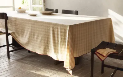 Zara Home скатерть из хлопка, клетка, 150 150 см · 7248/021