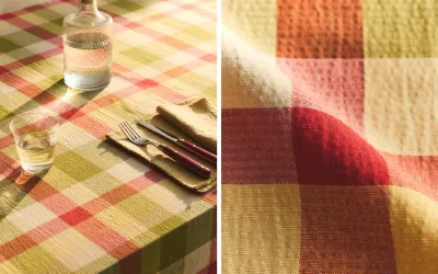 Zara Home скатерть из хлопка, клетка, 150 150 см · 4215/021