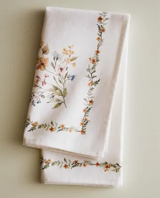 Zara Home столовая салфетка из хлопка, цветочный мотив, 45 45 см (комплект 2 шт.) · 5298/022