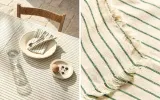 Zara Home скатерть из хлопка, узор в полоску, 160 120 см — фото 1