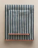 Zara Home Полотенце для лица и рук из хлопка, синий, в полоску · 4683/013 — фото 1