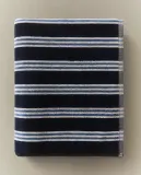 Zara Home Полотенце для лица и рук из хлопка, синий, в полоску · 2543/013 — фото 1