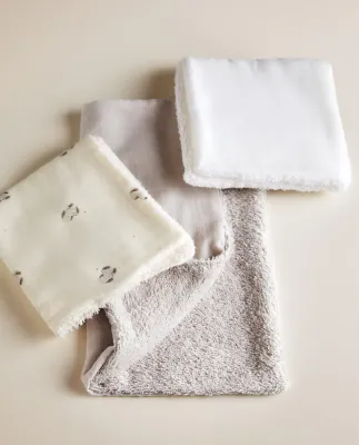 Zara Home Полотенце для лица и рук из хлопка, кремовый, 30x30 см