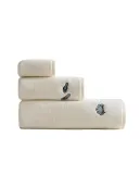 Zara Home Пляжное полотенце из хлопка, слоновая кость — фото 5