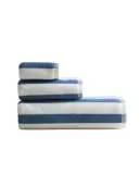 Zara Home Полотенце для лица и рук из хлопка, синий, в полоску · 5546/013 — фото 3