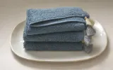 Zara Home Полотенце для лица и рук из хлопка, голубой, 30x30 см (3 шт.) — фото 1