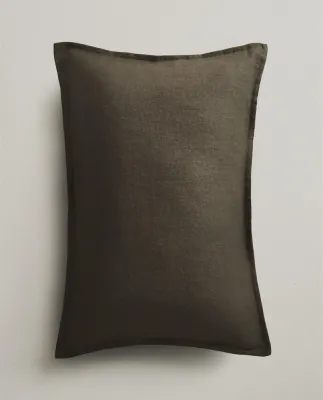 Zara Home наволочка декоративная из льна, хаки, 40x60 см