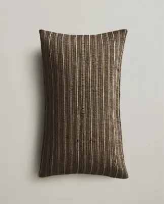 Zara Home наволочка декоративная из хлопка, серый, в полоску, 30x50 см