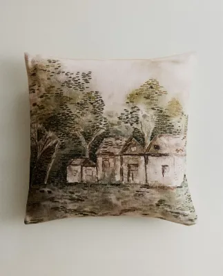 Zara Home наволочка декоративная из хлопка, зелёный, 45x45 см · 6344/008