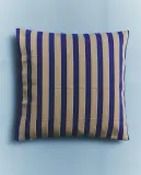Zara Home наволочка декоративная из полиэстера, синий, в полоску, 45x45 см — фото 1