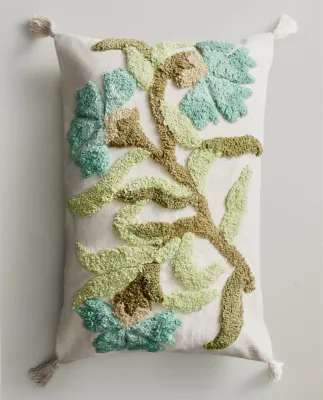 Zara Home наволочка декоративная из хлопка, бирюзовый, 40x60 см