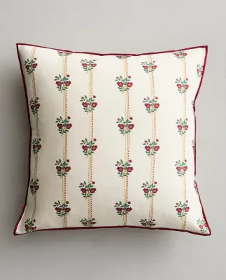 Zara Home наволочка декоративная из хлопка, экрю, в полоску, 45x45 см