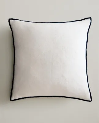 Zara Home наволочка декоративная из льна, терракотовый, 45x45 см