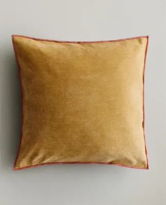 Zara Home наволочка декоративная из полиэстера, горчичный
