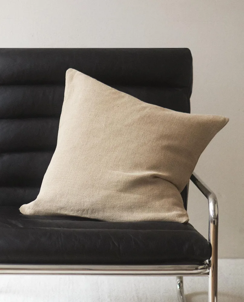 Zara Home наволочка декоративная из льна, светло-бежевый · 1170/007
