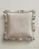 Zara Home наволочка декоративная из льна, светло-бежевый, 50x50 см — фото 1
