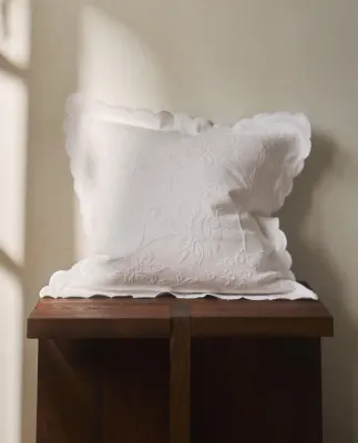 Zara Home наволочка декоративная из хлопка, белый, 50x50 см · 5163/007