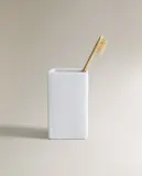 Zara Home стакан для ванной комнаты, фаянс, белый — фото 3