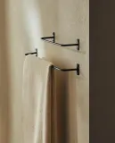 Zara Home держатель для полотенец, нержавеющая сталь, чёрный — фото 1