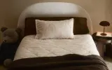 Zara Home покрывало детское из хлопка, синий, в полоску — фото 1