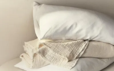Zara Home покрывало из хлопка, экрю · 5160/006