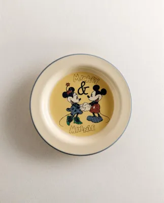 Zara Home тарелка из каменной керамики, цвет разноцветный, 20 см