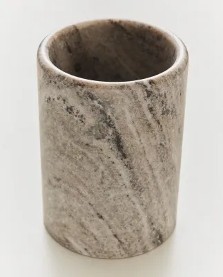 Zara Home банка для продуктов из натурального камня, цвет серый, 17.5 см