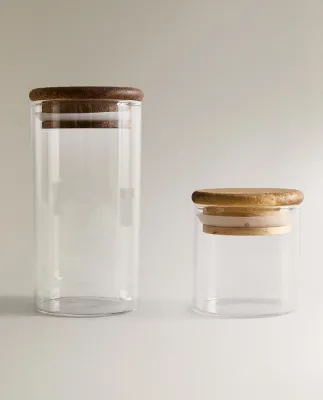 Zara Home пищевой контейнер из боросиликатного стекла, цвет прозрачный, 6 см