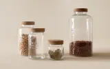 Zara Home пищевой контейнер из стекла, цвет бежевый, 11 см — фото 1